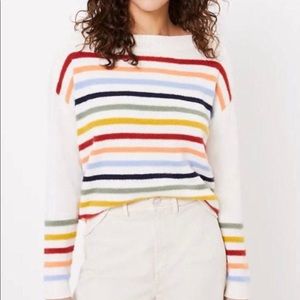 Loft Crew neck Striped Sweater